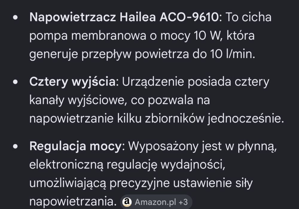 Napowietrzacz Hailea ACO-9610