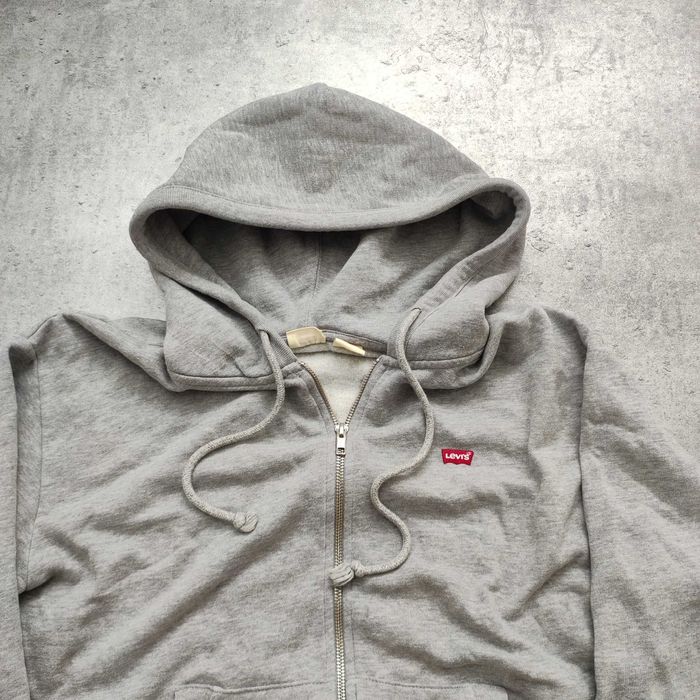 DAMSKA Bluza PREMIUM Szara Suwak z Kapturem Levis Klasyczna Hoodie