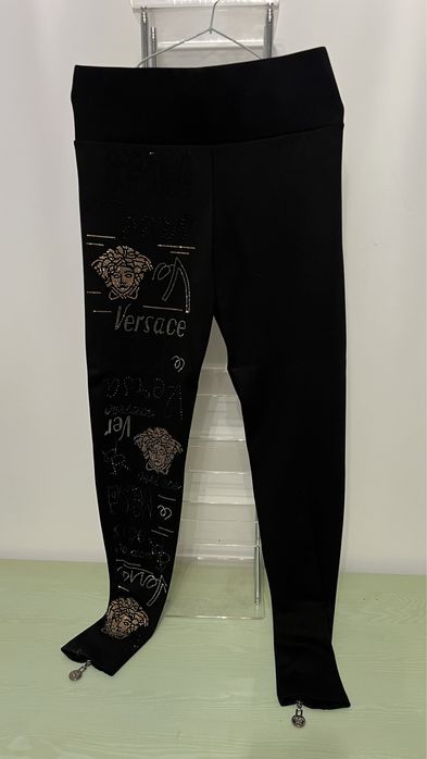 Garnitur Versace meduza 40 czarny cyrkonie kamienie