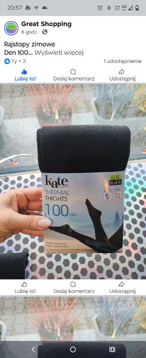 Rajstopy zimowe Den 100