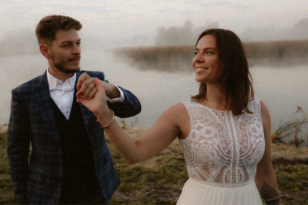 Przepiękna suknia ślubna rozm. 36/38 boho
