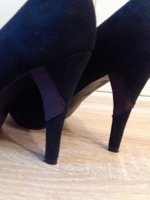 szpilki czarno fioletowe 39