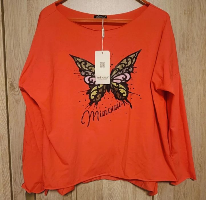 Bluzka z motylem MINOUU orange