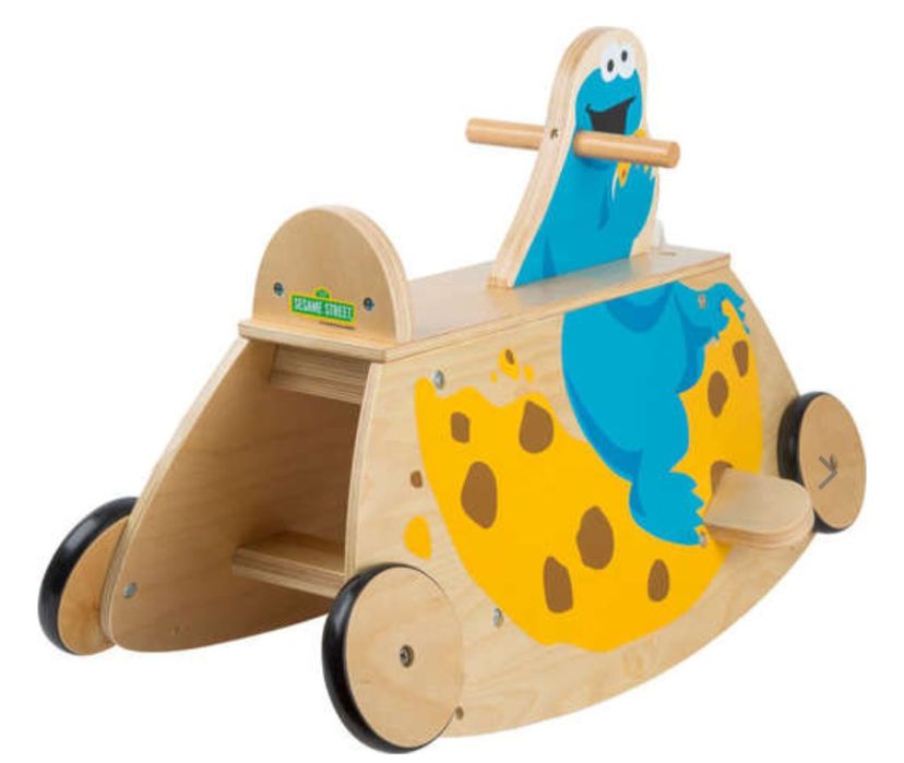 Ciasteczkowy potwór ulica sezamkowa bujak jeździk