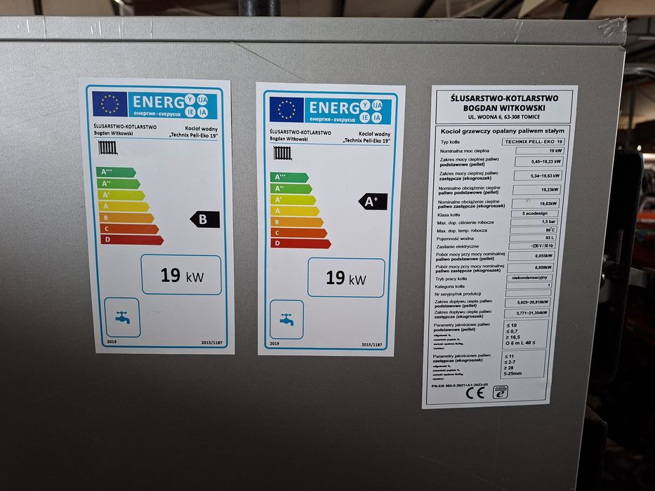 Kocioł piec 2w1 hybrydowy eko-groszek I pellet 19 kW do 170 m2, 5 klasa, ecodesign, Technix, SV200 Witkowski