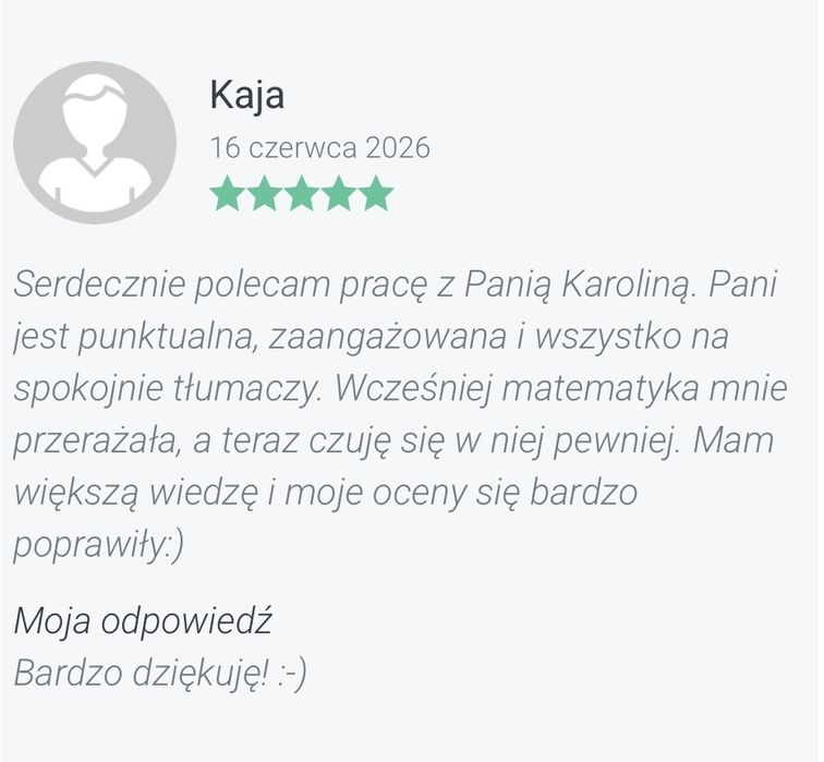 Matematyka SKUTECZNIE - zajęcia z nauczycielką technikum