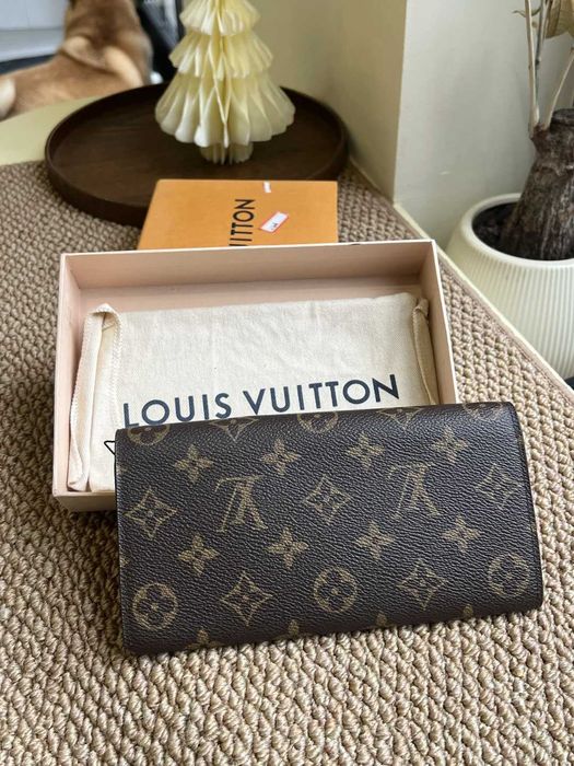 LV Louis Vuitton-Old Flower Tote Portfel Czerwona Klamra