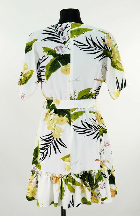 003.Sukienka mini AX zwiewna w kwiaty rozmiar 36/38