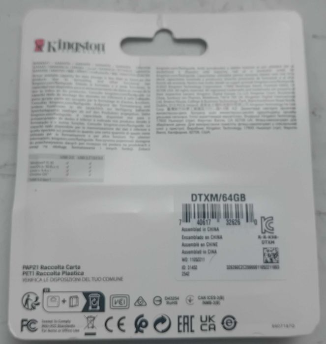 pendrive Kingston 64 GB - Nowy