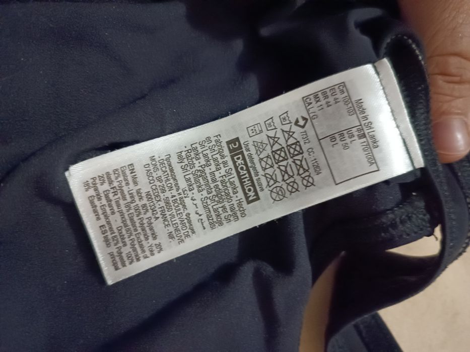 Strój kąpielowy jednoczęściowy ciążowy czarny Decathlon 42/44