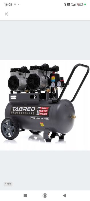 Kompresor 4 tłoki 455 l/m 10 bar mega Cichy bezolejowy! Marki