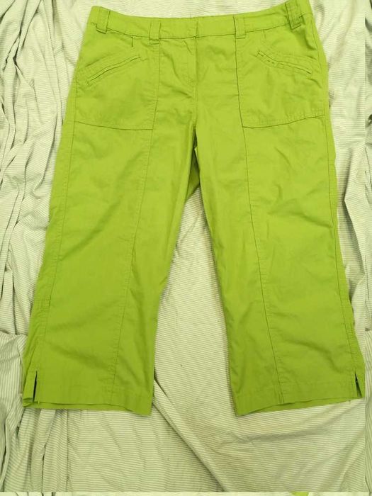 spodnie damskie 3/4 zielone