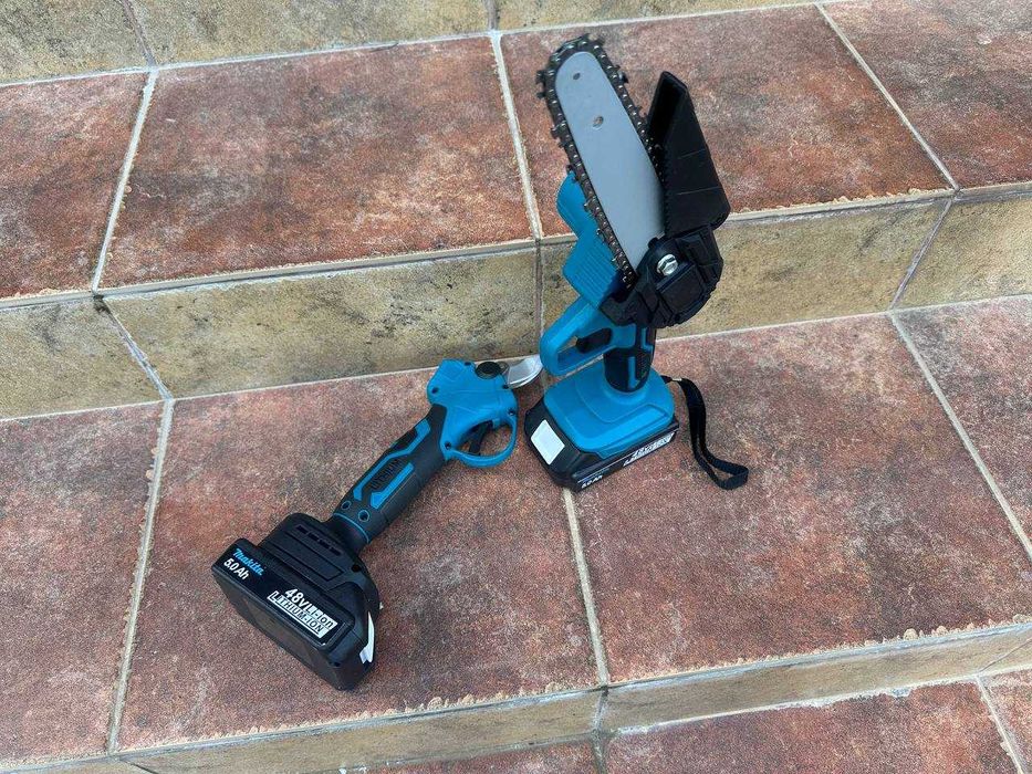 Набір 2 в 1 акумуляторна ланцюгова мініпилка 6 дюймів + секатор 4.5см