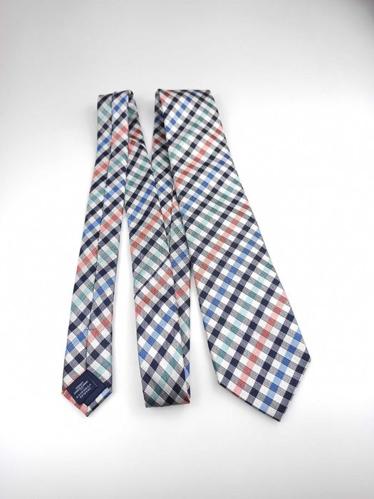 Charles Tyrwhitt jedwabny krawat w kratkę