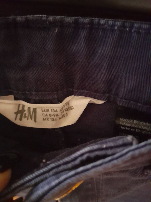 Krótkie spodenki szorty h&m 134