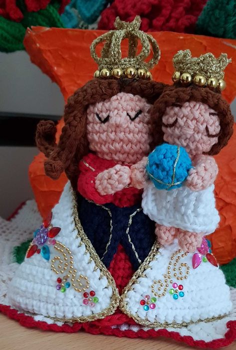 Santinha Amigurumi -Nossa Senhora de Nazaré