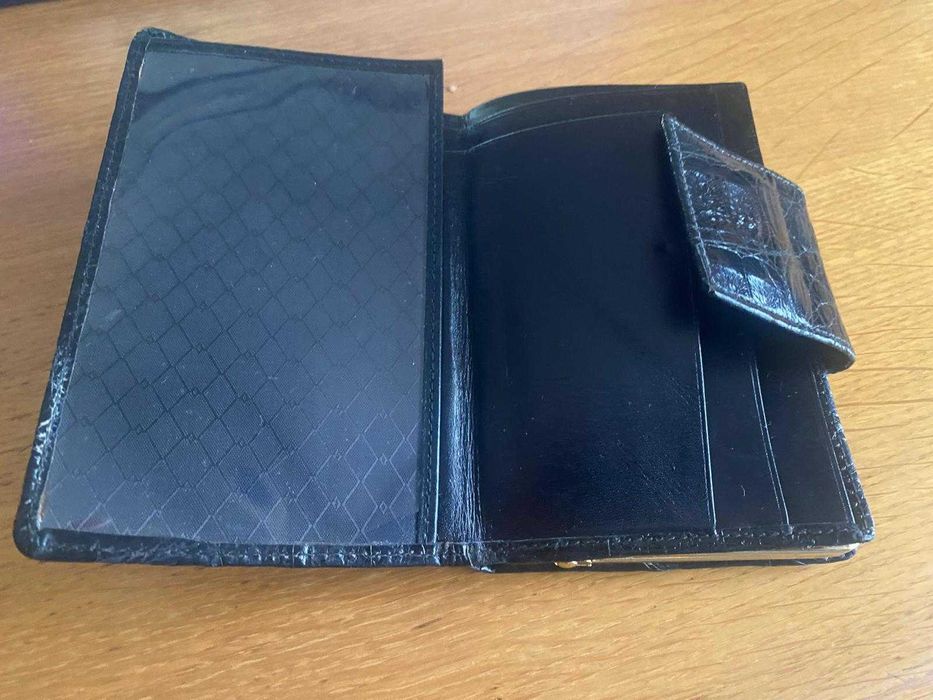 Porta moedas de crocodilo autentico