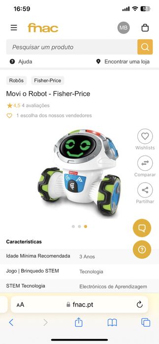 Robot Movi Fisher Price
