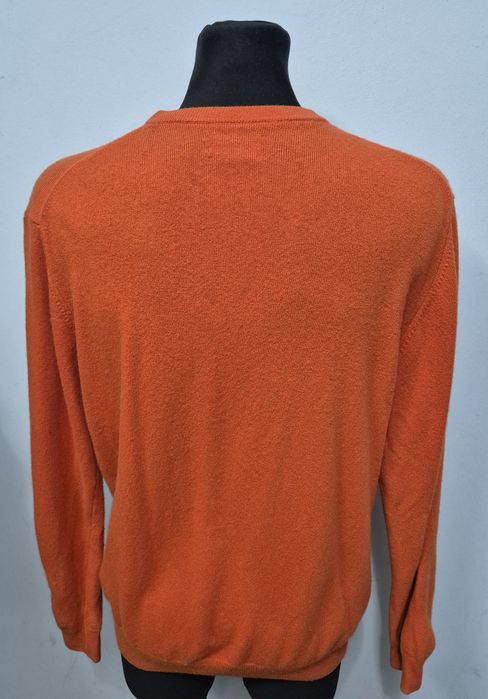 GANT roz. L męski sweter logowany wełna jagnięca + kaszmir