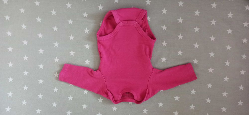 Różowe body na długi rękaw 56