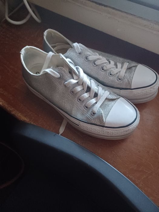 Tenis all star prateados 39