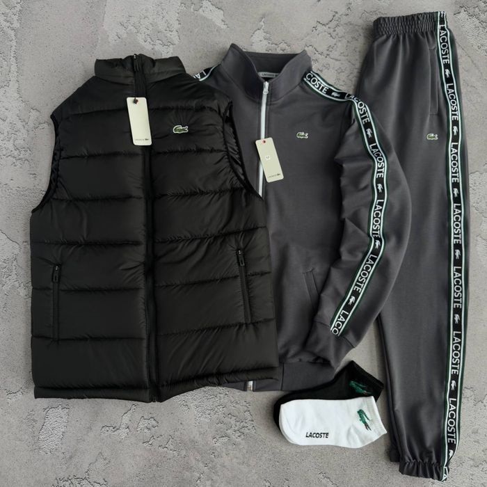 Мужской спортивный костюм лакоста Lacoste комплект [3в1] [S-XXL]