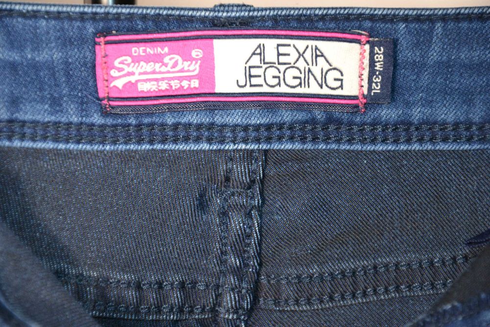 SUPERDRY Alexia Jegging Jeans Spodnie Damskie Slim 28W 32L Oryginalne