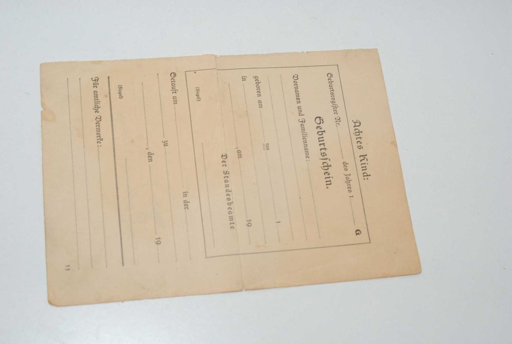 Stary dokument akt zgonu 42r anty kolekcjonerski