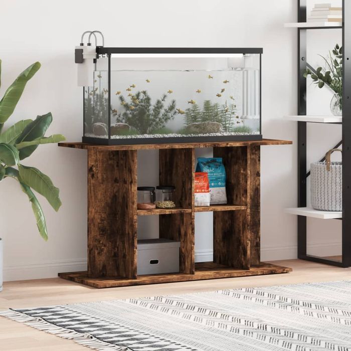 Szafka pod akwarium Vidaxl, 100x40x60 cm, Przydymiony Dąb