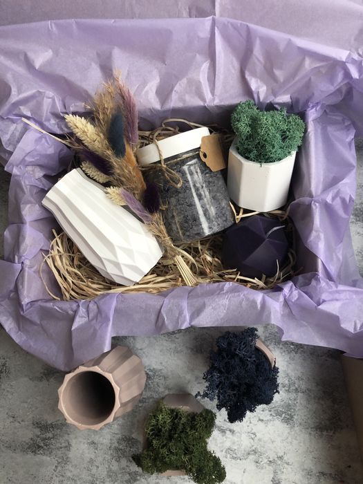 Набори з сухоцвітами/свічками/натуральна косметика