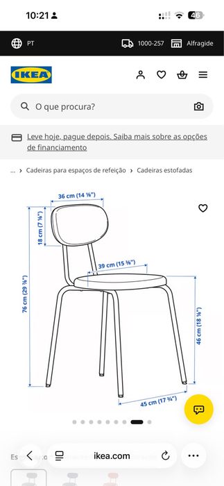 Cadeira IKEA SANDSBERG Laranja