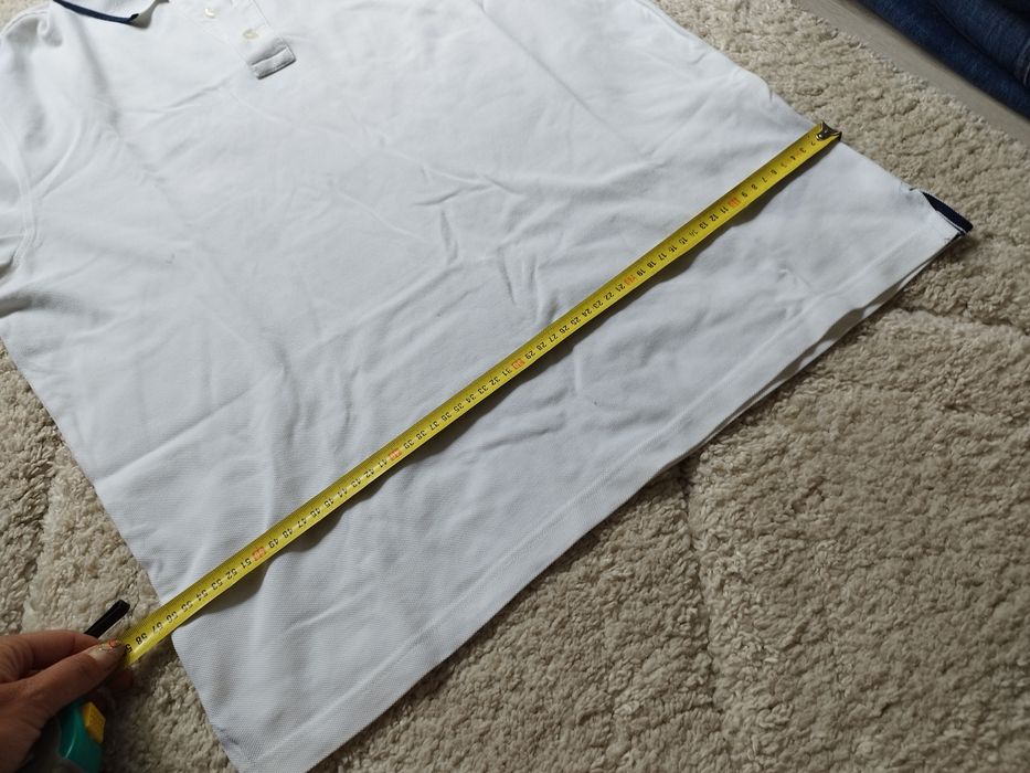 Tommy Hilfiger biała koszulka polo , męska  XL