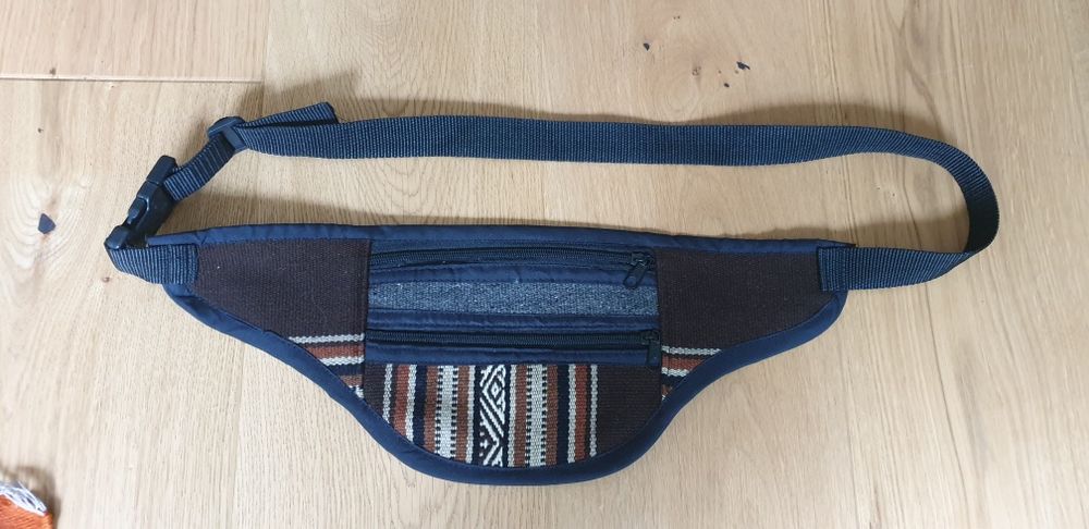 Nerka kangurka z Peru etno boho tkany materiał Andy kolorowa