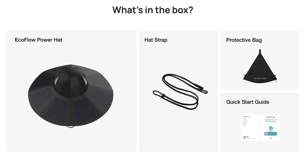 EcoFlow Power Hat / Капелюх з сонячними панелями (М-L)