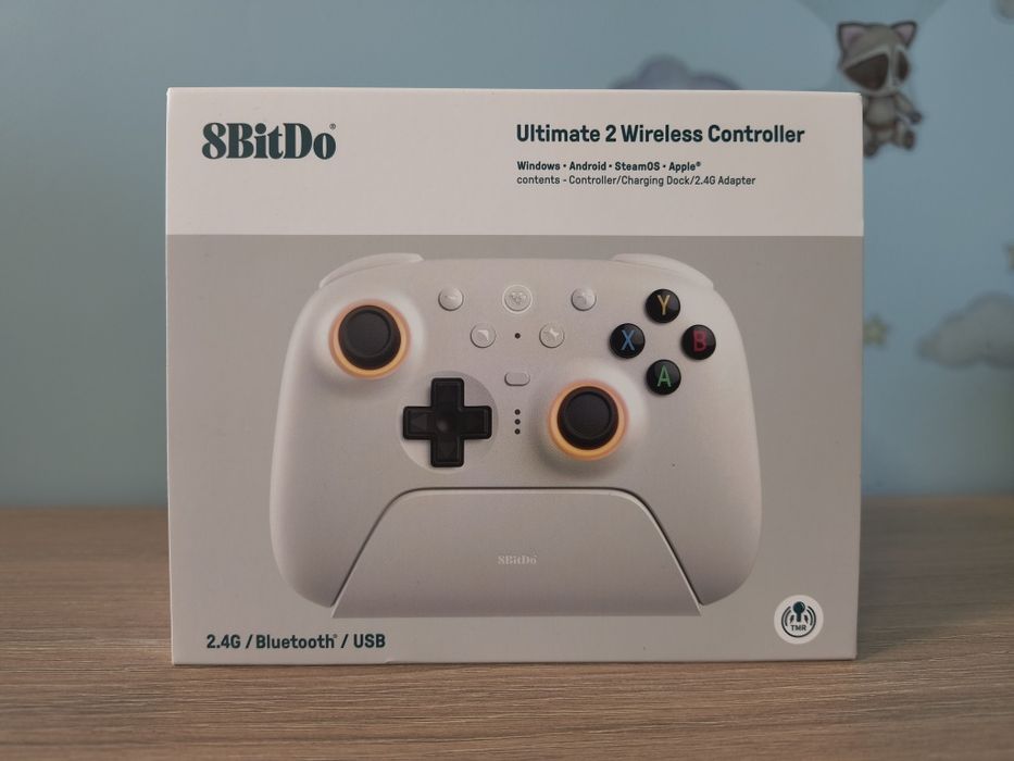 8BitDo Ultimate 2 Wireless Controller (2.4G + Bluetooth), білий