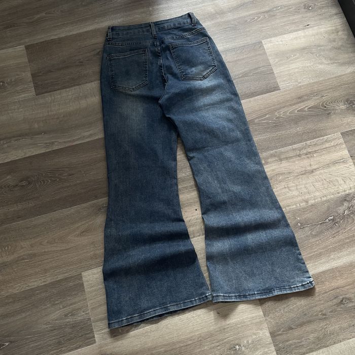 кльош флейред джинси flared jeans true religion x jaded london tupe zara zip y2k sk8 arhive opium
