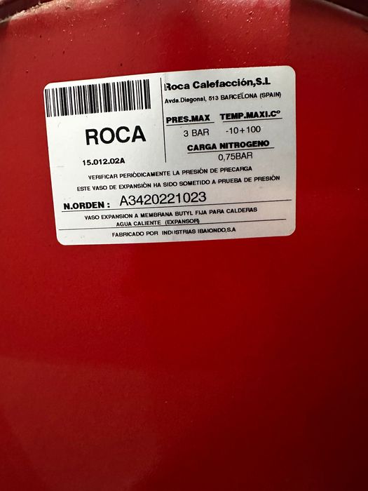 Termo-acumulador gás canalizado ROCA