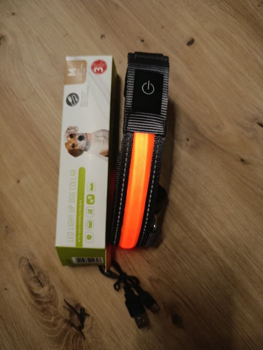 Obroża dla psa LED M