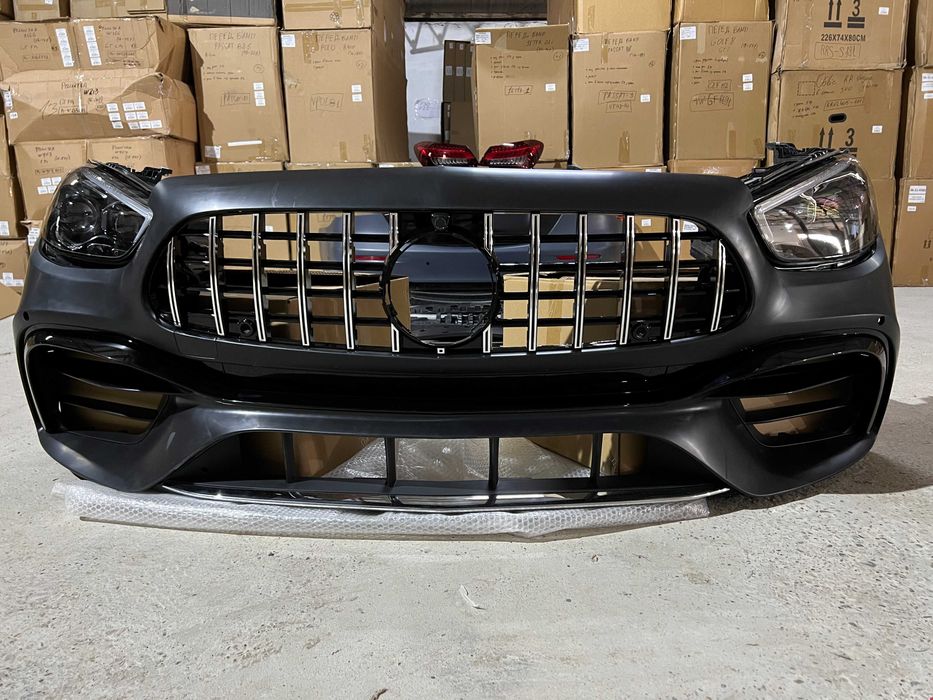 W213 рестайлінг комплект фара кришка багажника гриль стоп захист