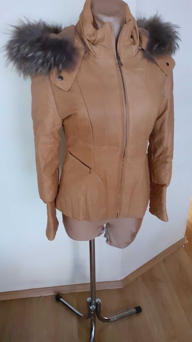 Kurtka skórzana z futrem