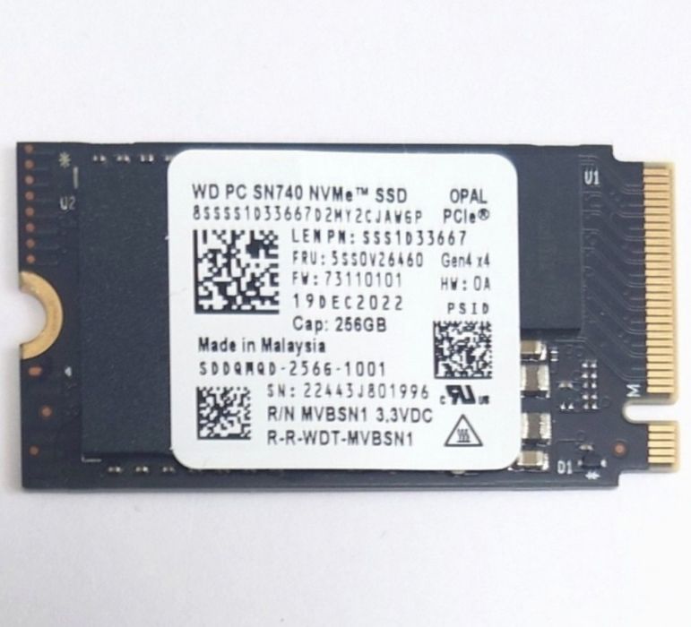SSD WD SN740 256GB (4000/2000 Mb/s)