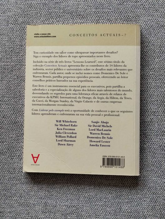 Livro "Liderar pelo exemplo" de Lessons Learned