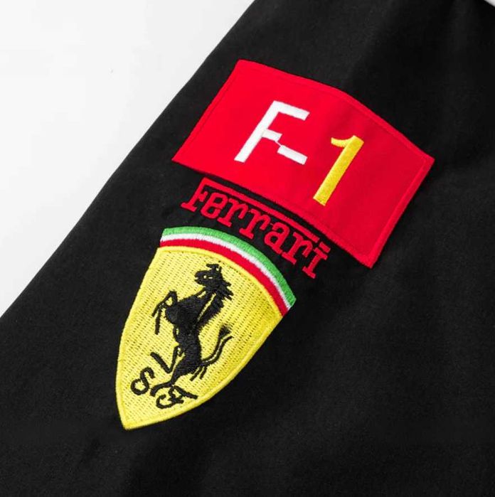 Kurtka Ferrari Vintage F1 Wyścigowa Bomberka Czarna M