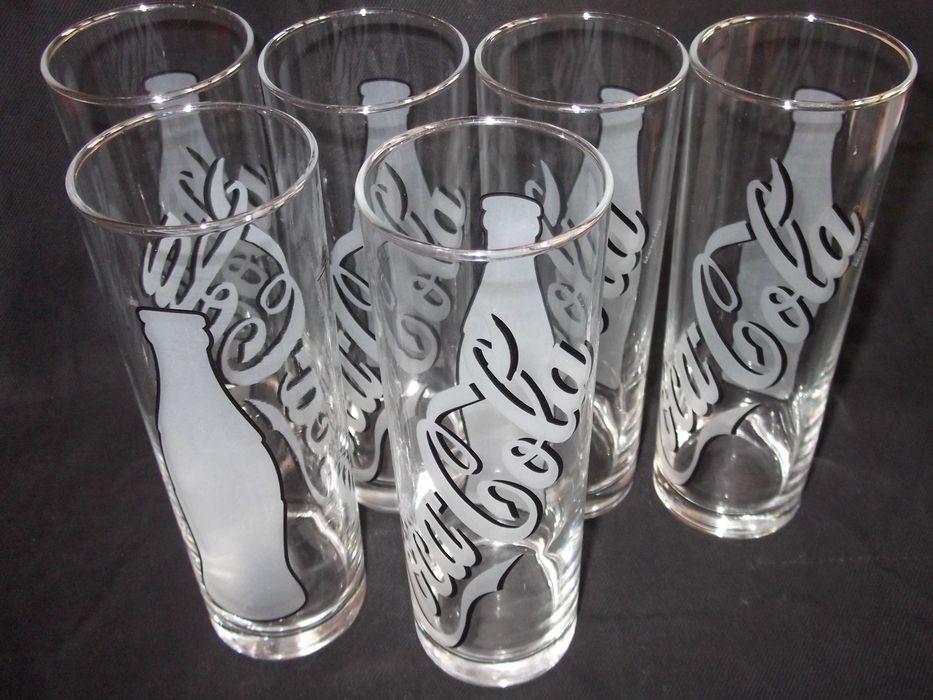 6 Copos Coleção Coca-Cola Vintage Beba Coca-Cola