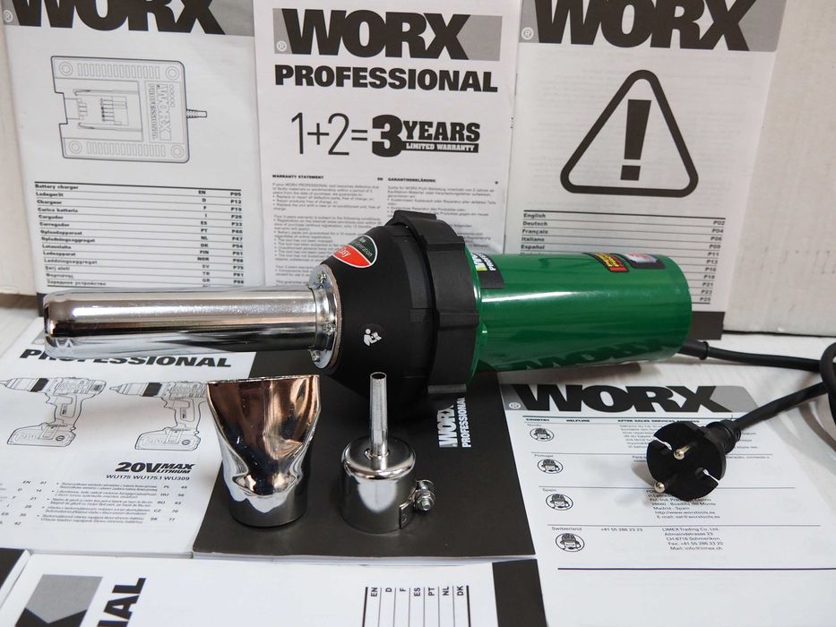Profesjonalna zgrzewarka WORX spawarka do plastiku pandeka 1600w