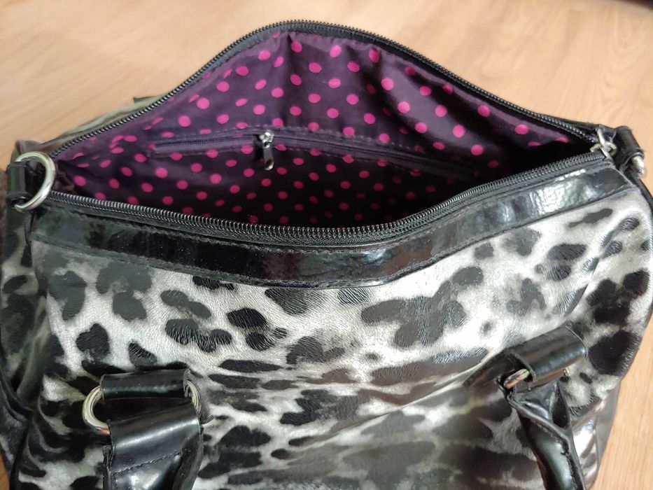 Torebka damska biało-czarna