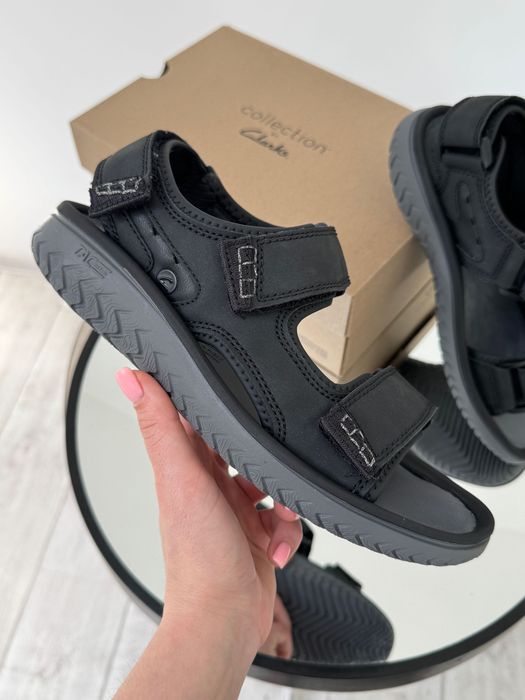 Качественные мужские босоножки на липучках Clarks 41/42/46р