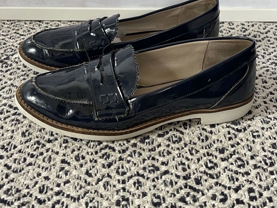 Super granatowe mokasyny Zara Collection r.38