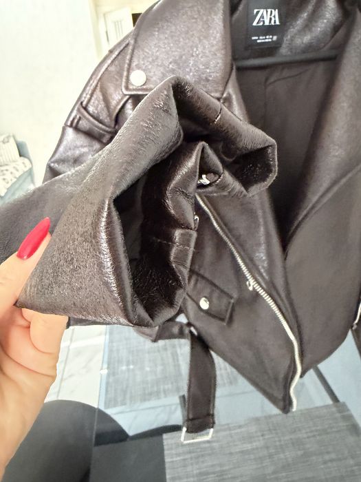 Куртка zara екошкіра