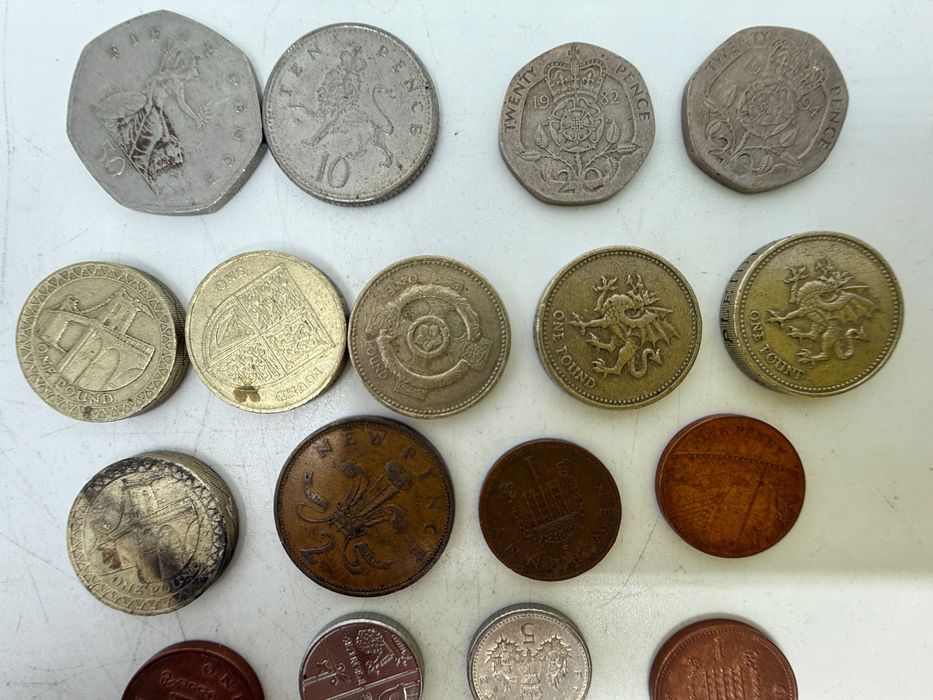 Zestaw monet angielskich